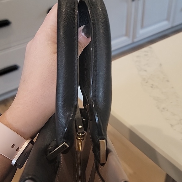 Kate Spade Black and Purple New York Colorblock Leather Satchel - Picture 4 of 13